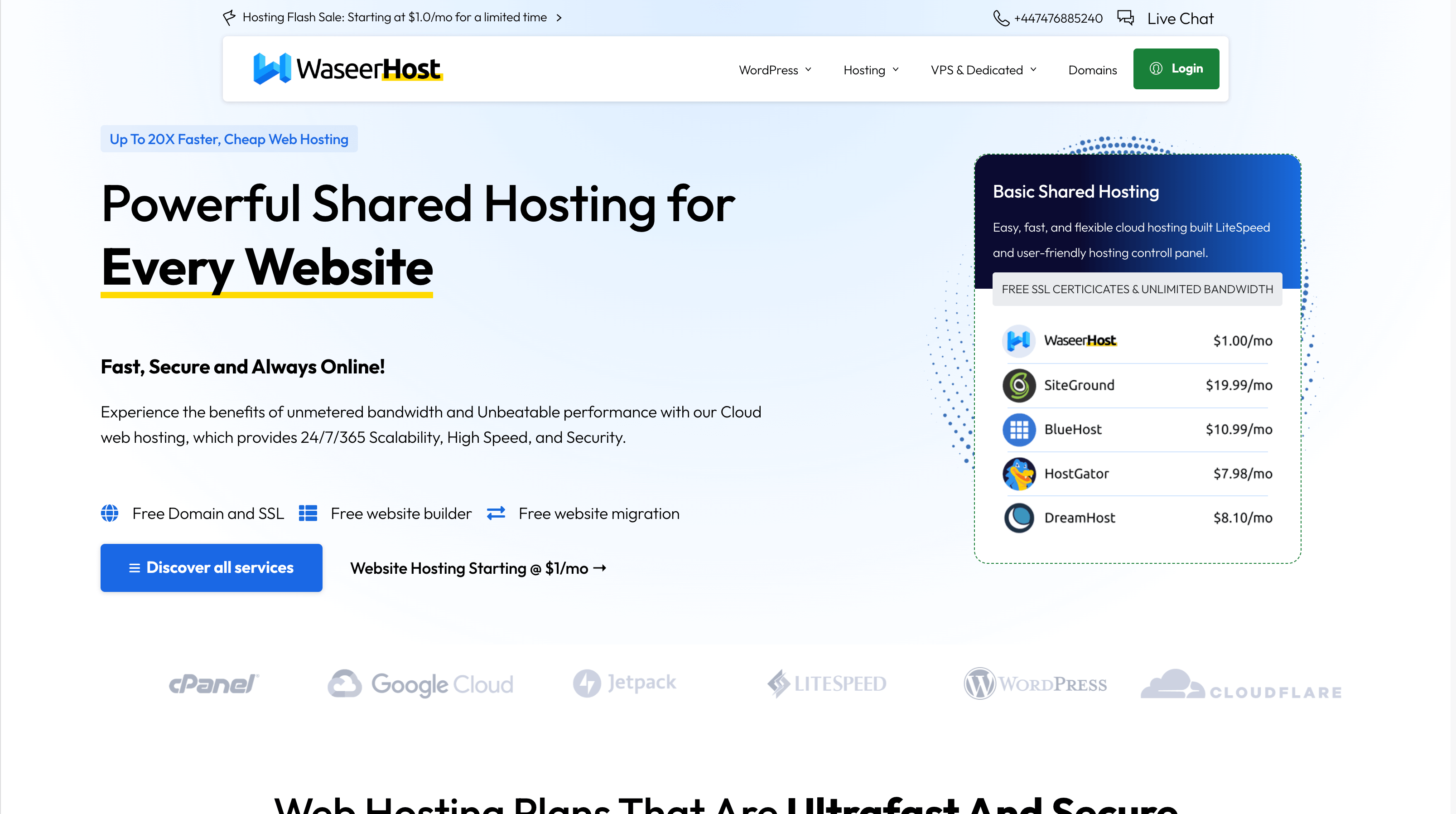 WaseerHost - UK Cloud Platform